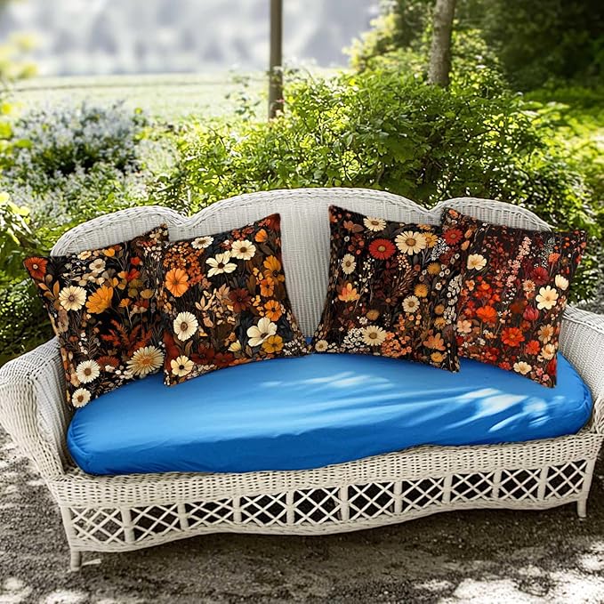 Throw Pillow Covers for Couch and Sofa | 18x18 Set of 4 Living Room Cushion - Image 4