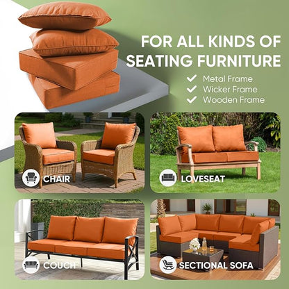 Outdoor Furniture Cushions, Waterproof 22x24 Patio Couch Cushions, Replacement - Image 3