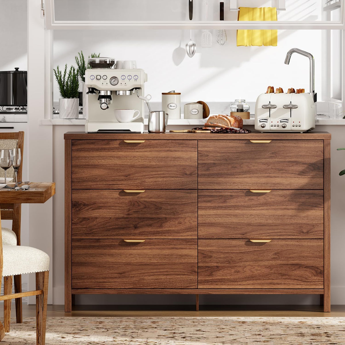 ieejdn dresser for bedroom with 6 drawers, 47.2" on a desk or shelf