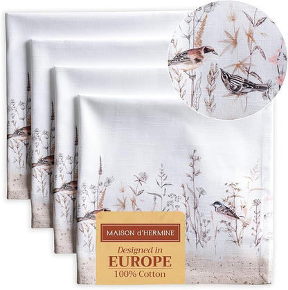 Maison d' Hermine Cloth Napkins Set of 4 100% Cotton Everyday Reusable Square by MaisondHermine