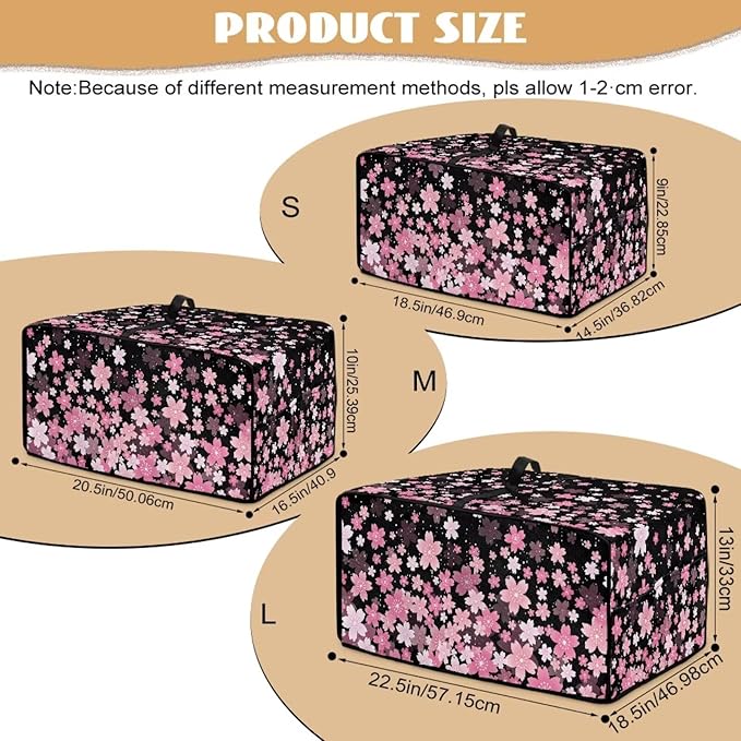 Waterproof Toaster Oven Cover Cherry Blossom Print Dust-Proof Microwave Oven - Image 7