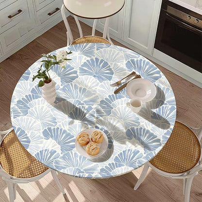 Fitted Round Tablecloth with Elastic Edge – Washable, Wrinkle-Free Table Cover - Image 3