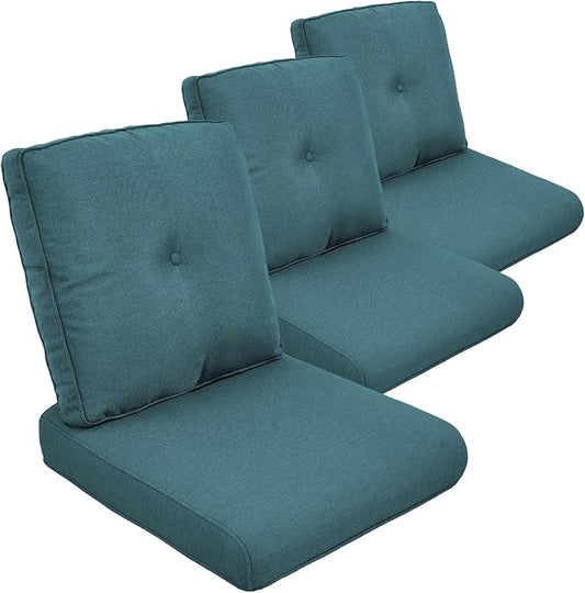 Outdoor Chair Cushion Set of 3, Waterproof Outdoor Seat Cushions 25x22 by moosprr