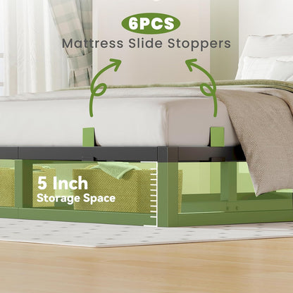 kind bed frame 6 inch,metal platform bedframe upgrade, package contents