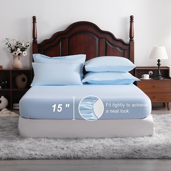 NTBAY King Comforter Set with Sheets, 7 Pieces Soft and Breathable King Bedding - Image 3