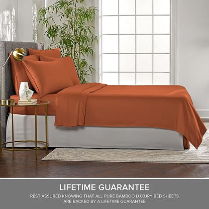 Pure Bamboo Full Sheets, Genuine 100% Organic Viscose Derived from Bamboo Bed - Image 4