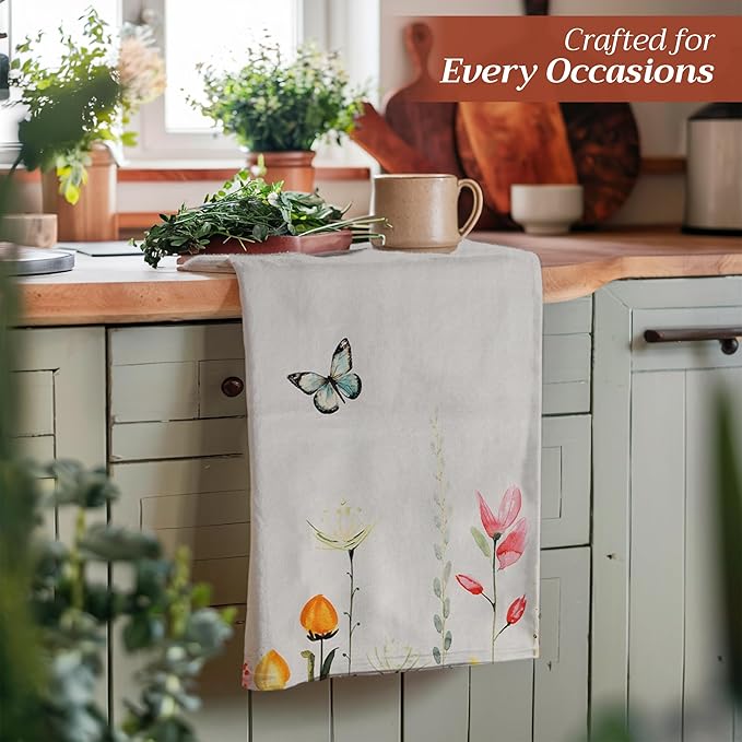 Maison d' Hermine Kitchen Towels Set of 2 100% Cotton 27.50" x 20" Reusable - Image 6