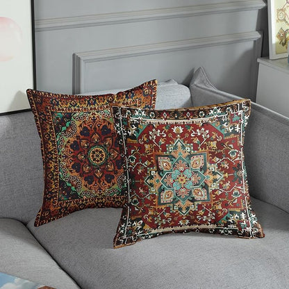 Sanwarm Throw Pillow Covers Home Decor Set of 4 Tribal Eastern Geometric - Image 4