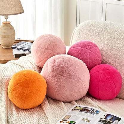 Uvvyui Orange Ball Pillow, Ball Shaped Pillow Plush Cushion - Image 4