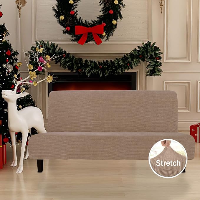Easy-Going Stretch Futon Slipcover Armless Sofa Cover Furniture Protector - Image 2