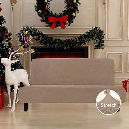 Easy-Going Stretch Futon Slipcover Armless Sofa Cover Furniture Protector - Image 2