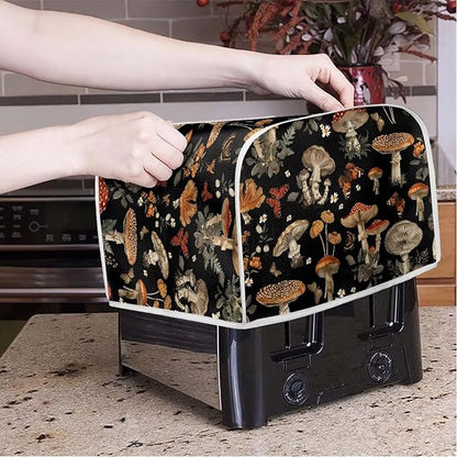Mushroom Printed 2 Slice Kitchen Machine Covers, Dustproof Toaster Cover Fits - Image 3