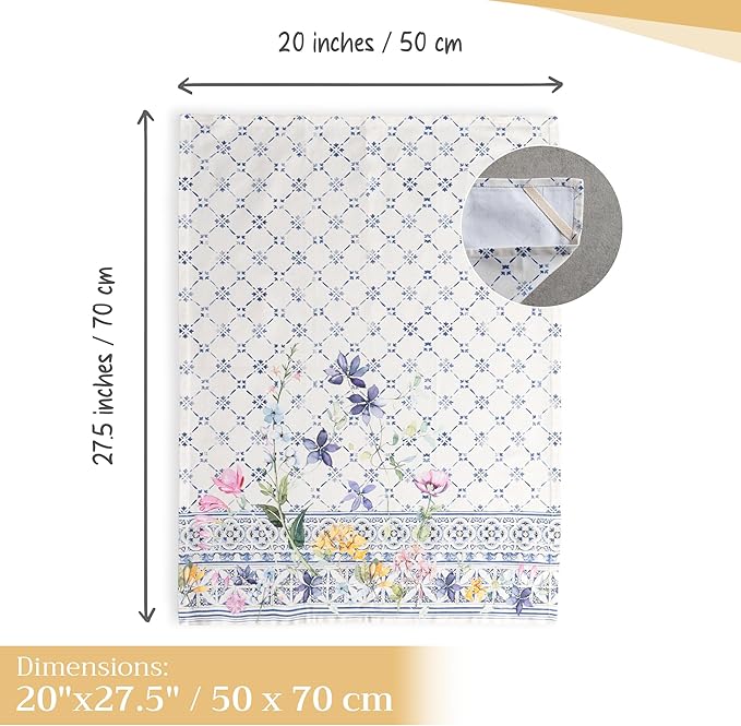 Maison d' Hermine Kitchen Towels Set of 3 100% Cotton 27.50" x 20" Reusable - Image 4
