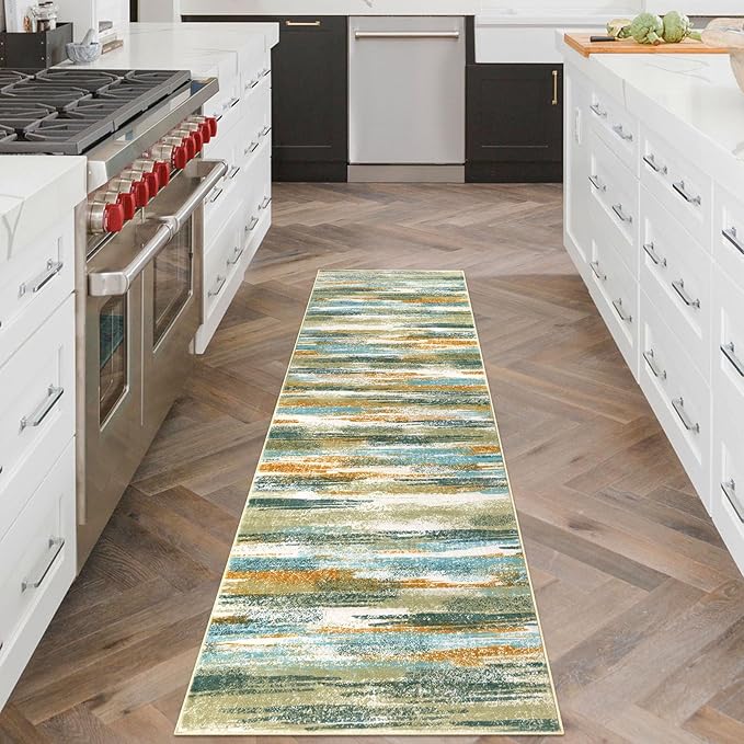 Modern Abstract Runner Rug 2x6 - Image 2