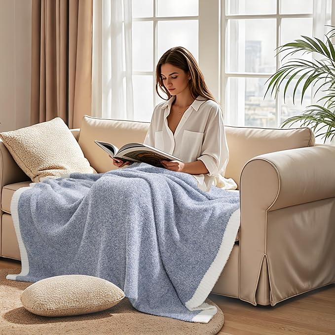NEXHOME PRO Super Soft Throw Blankets, Cozy Warm Blankets Knit Blanket - Image 3