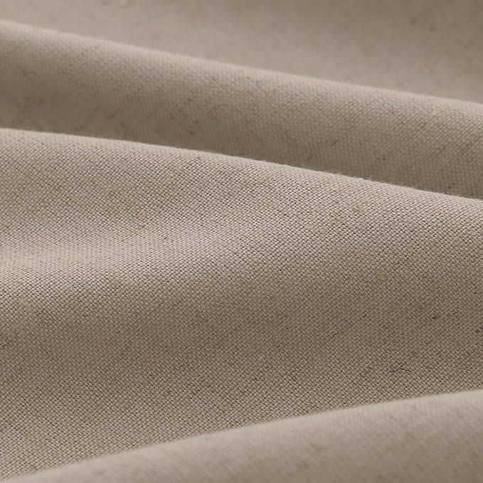Light Taupe Pinch Pleat Linen Curtains 84 Inch Length 2 Panels Set - Image 5