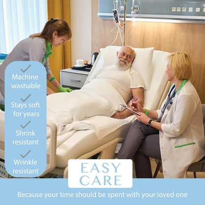 blissford 4 pack fitted hospital bed sheets for showing dimensions
