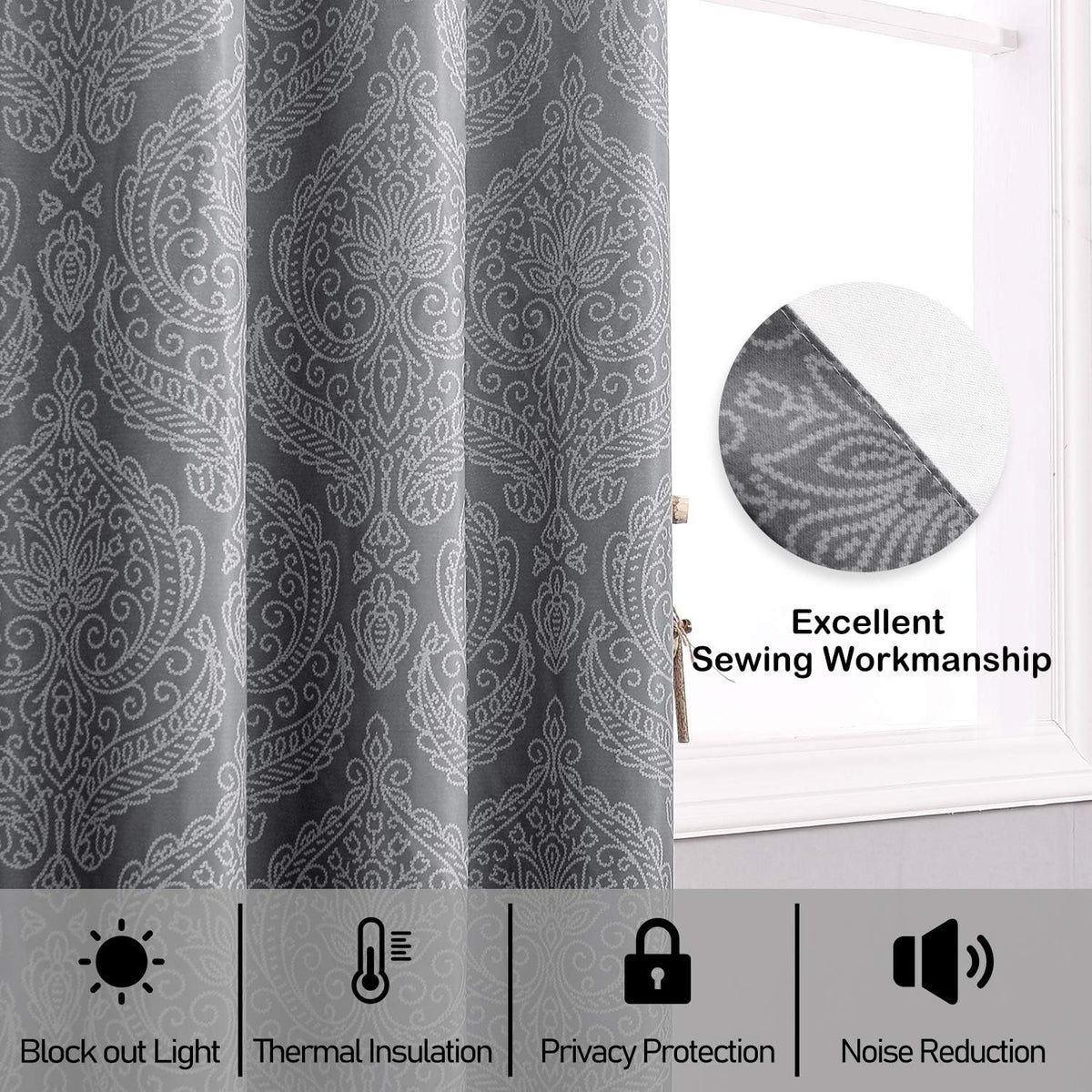 dwcn ombre blackout curtains for bedroom 52 x on a desk or shelf