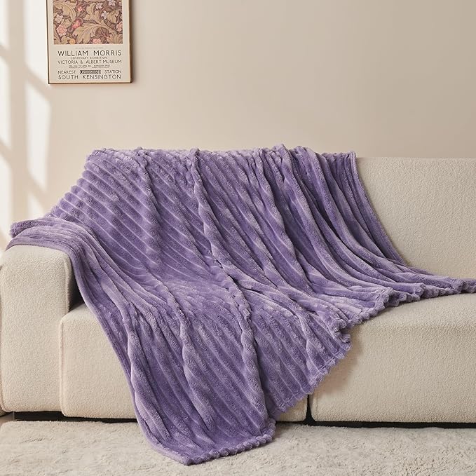 NEWCOSPLAY Super Soft Throw Blanket Lavender Premium Silky Flannel Fleece 3D - Image 8