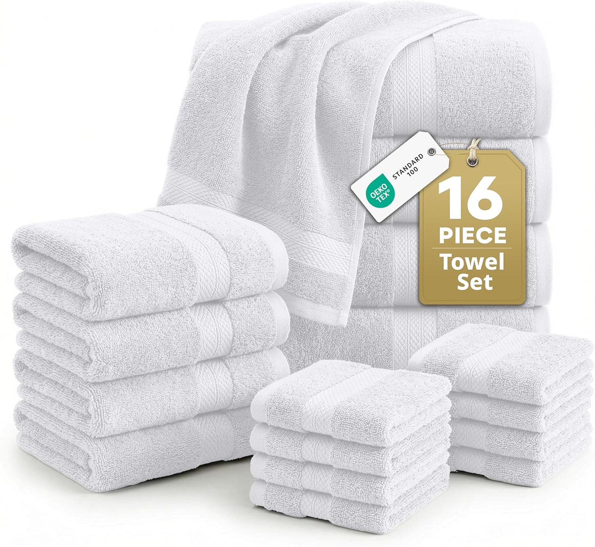 lane linen bath towel set 100% cotton 16, main product view