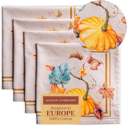 Maison d' Hermine Cloth Napkins Set of 4 100% Cotton by MaisondHermine