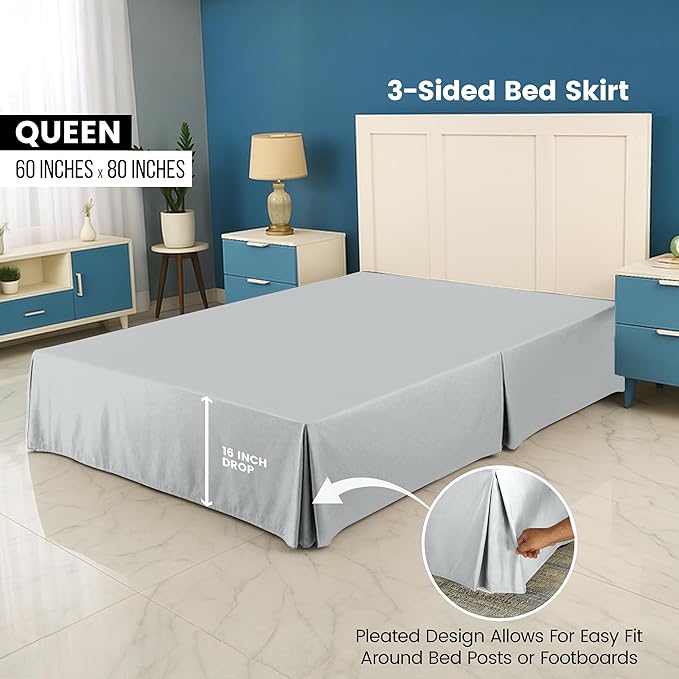 Utopia Bedding Queen Bed Skirt - Image 2