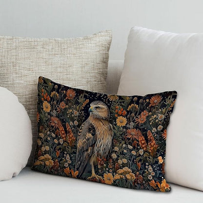 Boho Moody Eagle Floral Pillow Covers 12x20, Dark Academia Room Decor, Dark - Image 3