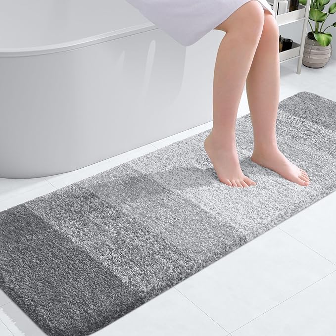 OLANLY Bathroom Runner Rugs 59x20, Extra Soft Absorbent Microfiber Bath Rugs by OLANLY