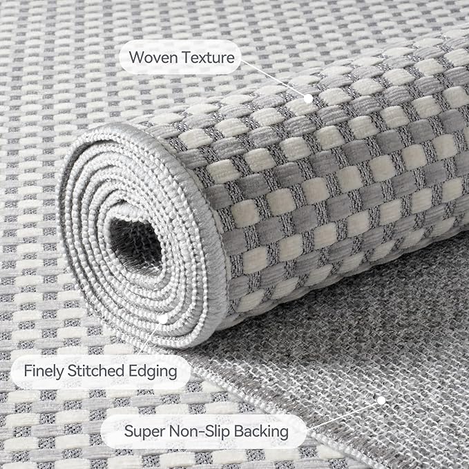 Boho 2x5 ft Hallway Runners Rug Washable Long Woven Kitchen Runner Mat Rugs Non - Image 5