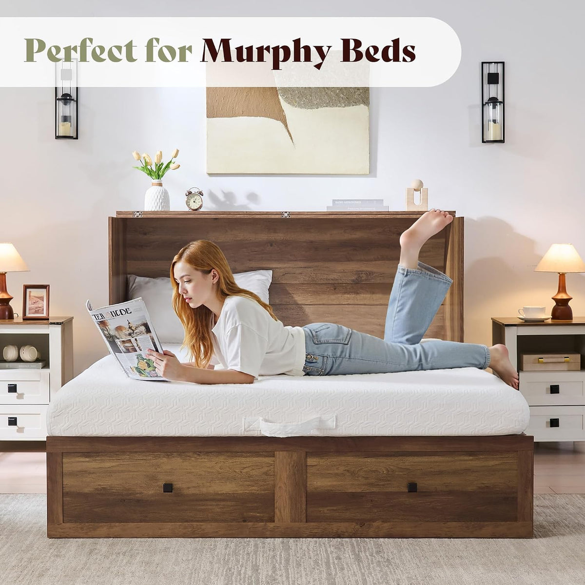 amerlife 6" queen tri-fold memory foam mattress with, package contents