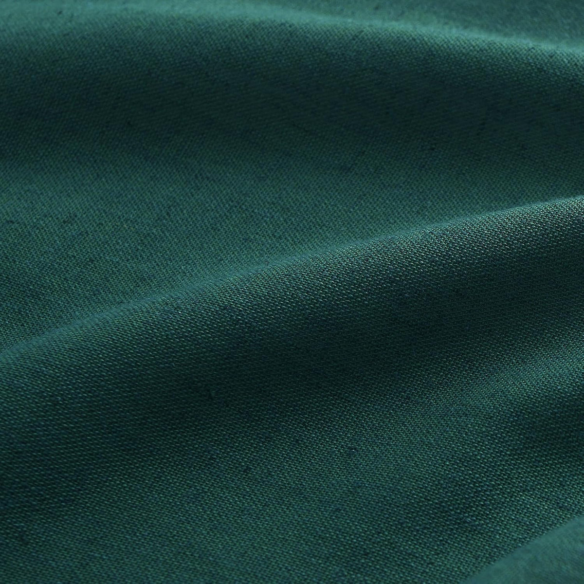 aersas dark green pinch pleated linen curtains 96, close-up detail
