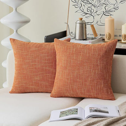 Kevin Textile Fall Throw Pillow Cover Burlap Lined Linen Decorative Pillow by KevinTextile