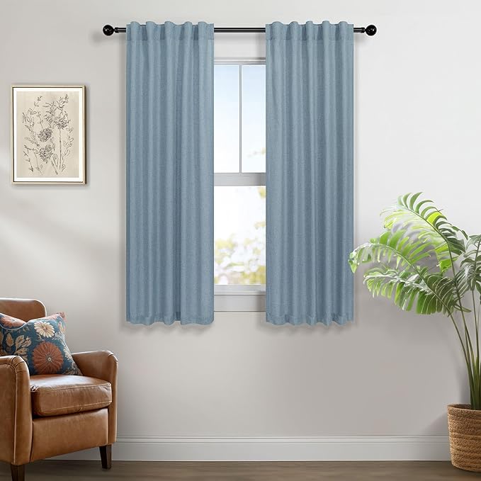 Pitalk Blue Curtains 38 Inch Wide - Image 7