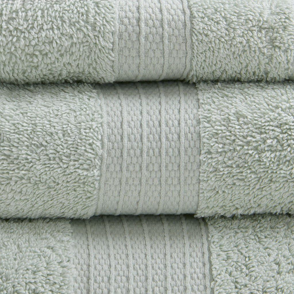 madison park organic cotton bath towel set absorbent, close-up detail