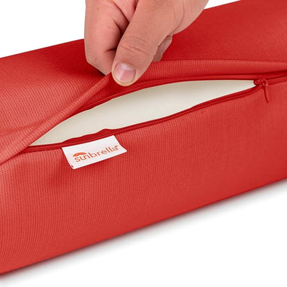 Austin Horn Classics Sunbrella Set of 2 Zippered Neck Bolster Pillow, Made - Image 3