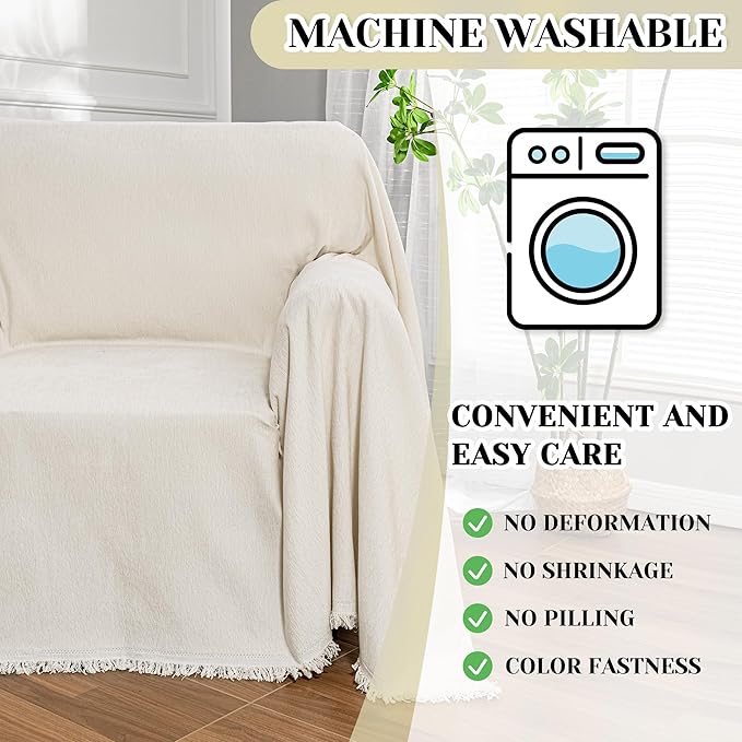 MEETSKY Oversized Chair Cover Washable Armchair Sofa Cover - Image 5