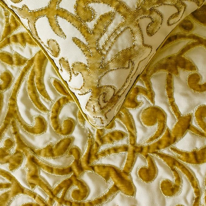 HomeCentric Beige Gold Decorative Bed Runner Queen 74"x18" - Image 2