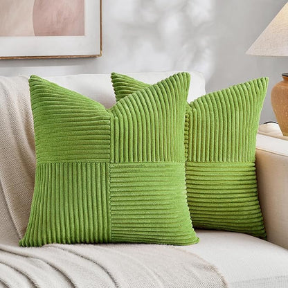 Fancy Homi Set of 2 Lime Green Decorative Throw Pillow Covers 22x22 Inch by Fancy+Homi