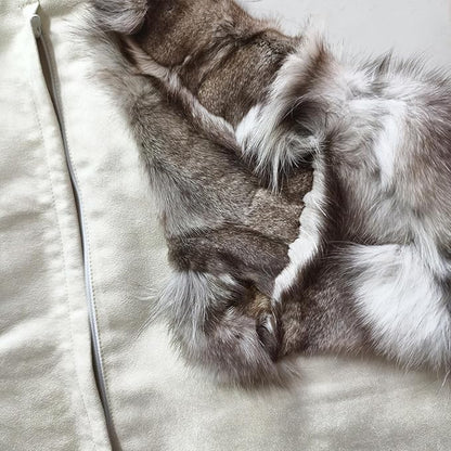 Luxury Fox Skin Fur Throw Pillow Covers Patchwork Natural Fox Plush Throw - Image 7