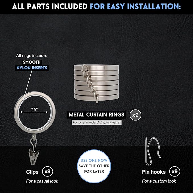 BlastHome® Luxury Curtain Rings - Image 3