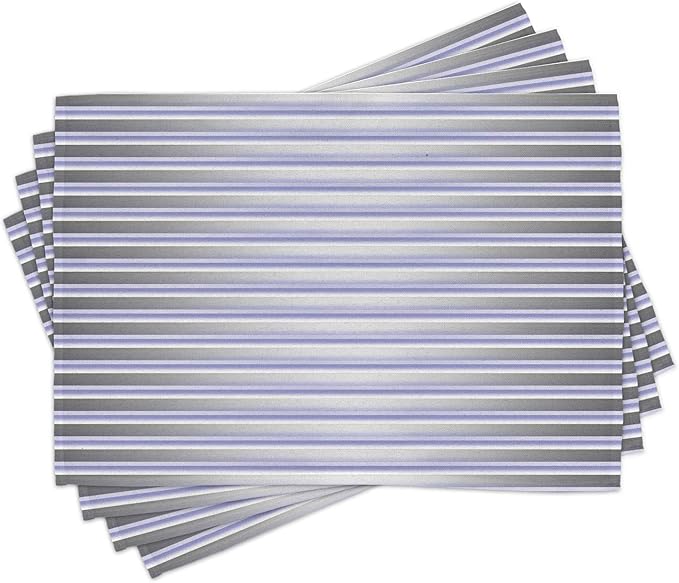 Ambesonne Modern Place Mats Set of 4, Stripe Tube Like Bars Animation Inspired by Ambesonne