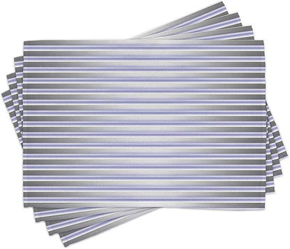 Ambesonne Modern Place Mats Set of 4, Stripe Tube Like Bars Animation Inspired by Ambesonne