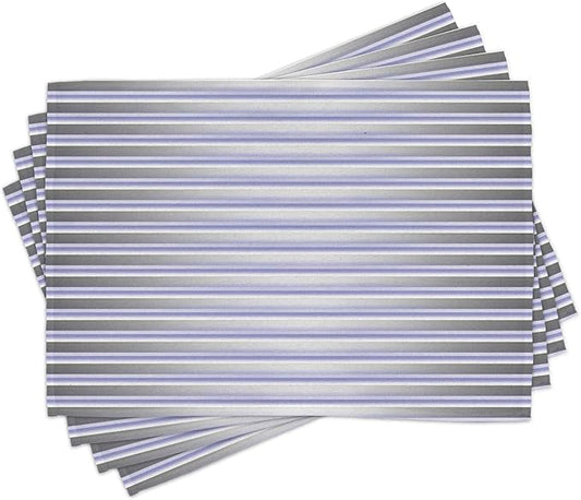 Ambesonne Modern Place Mats Set of 4, Stripe Tube Like Bars Animation Inspired by Ambesonne