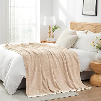 Snuggle Sac Beige Throw Blanket - Image 3