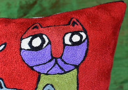 Lumbar Picasso Cat Pillow Cover Red Kitties Pillowcase Cute Cat Cushion Kitty - Image 6