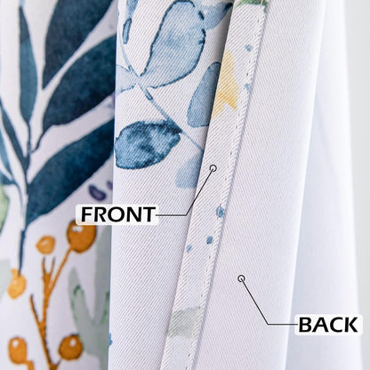 mysky home floral blackout curtains 63 inch length showing dimensions