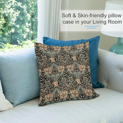 William Morris Floral Original Throw Pillow Covers Boho Chic Retro Floral Cozy - Image 6