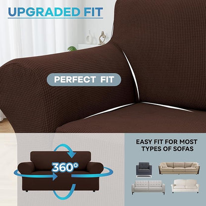 LURKA Stretch Loveseat Sofa Slipcovers 1 Piece Couch Covers - Image 4