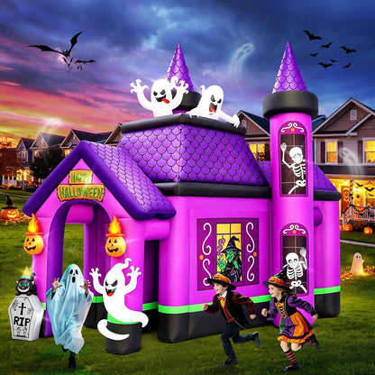 12FT Halloween Inflatable Archway, Kalolary Witch Haunted House Inflatables