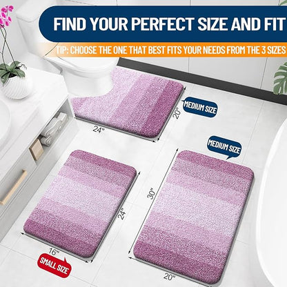 OLANLY Bathroom Rugs Mat 30x20, Extra Soft Absorbent Microfiber Bath Rugs - Image 2